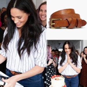 Madewell Brown Leather Brown Leather Belt ASO Meghan Markle